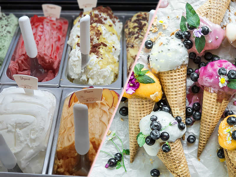Phân biệt kem và gelato