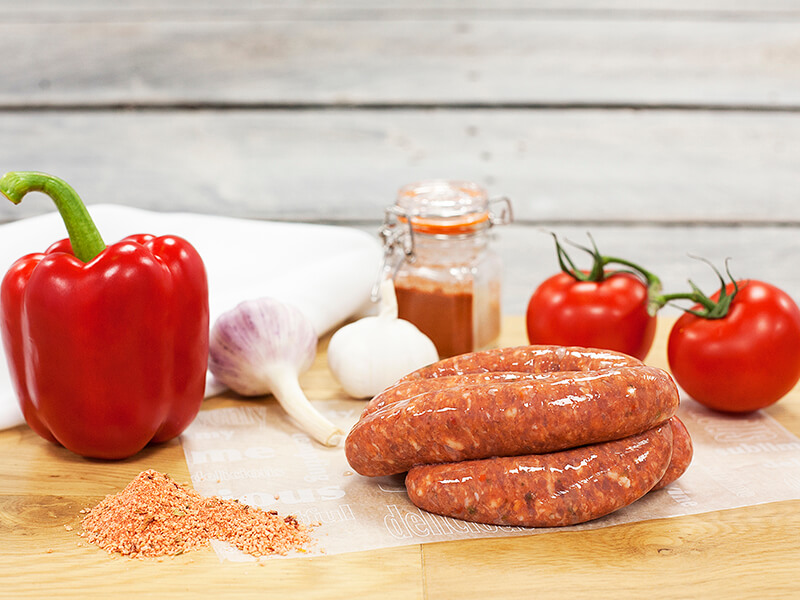 Chorizo xúc xích khô Tây Ban Nha dùng bột ớt Paprika