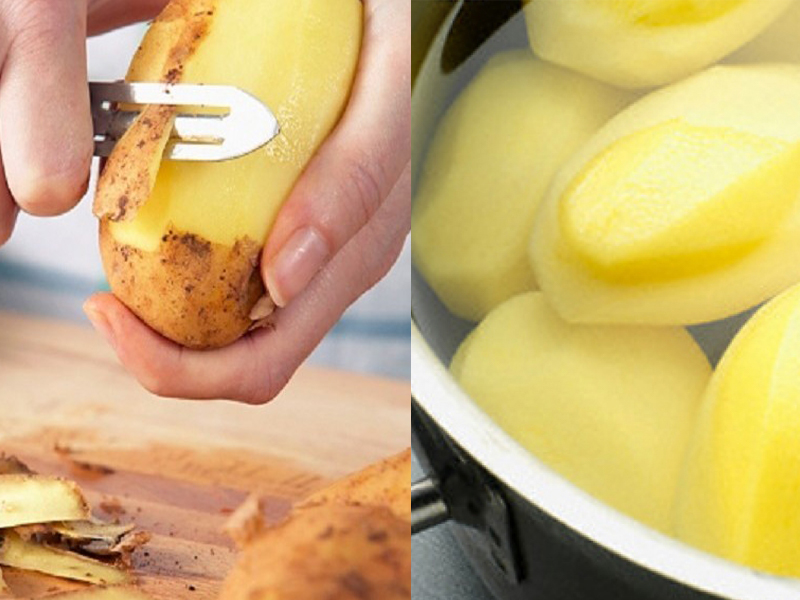 Mẹo vặt với khoai tây: bảo quản khoai tây đã gọt vỏ