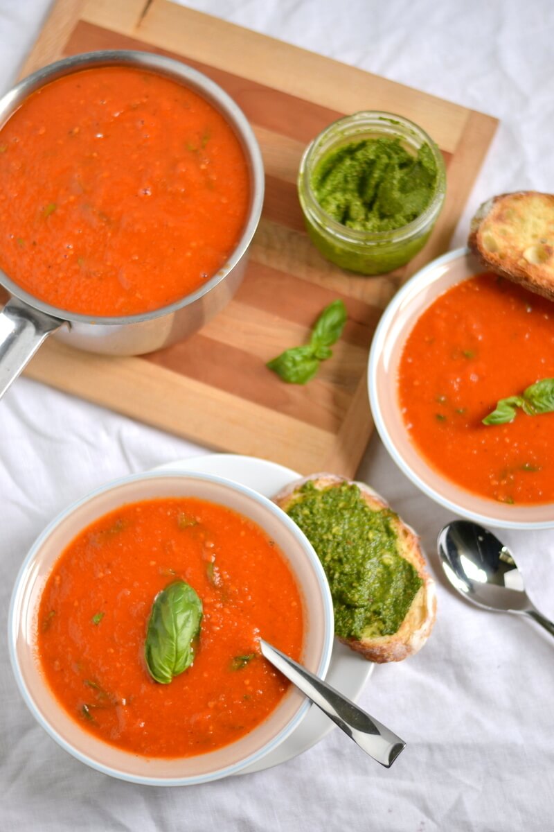 Cách làm súp cà chua và tỏi