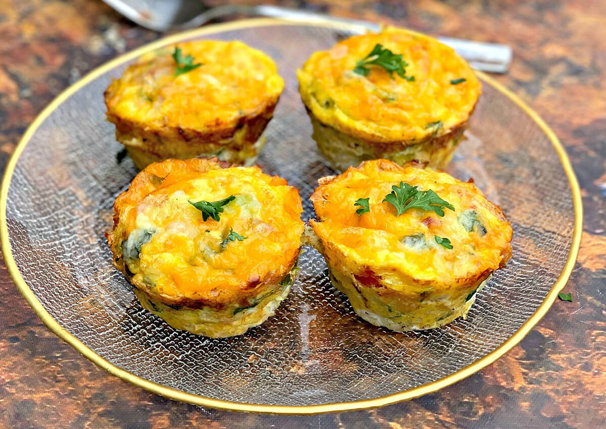 Nguyên liệu làm bánh keto muffin salami