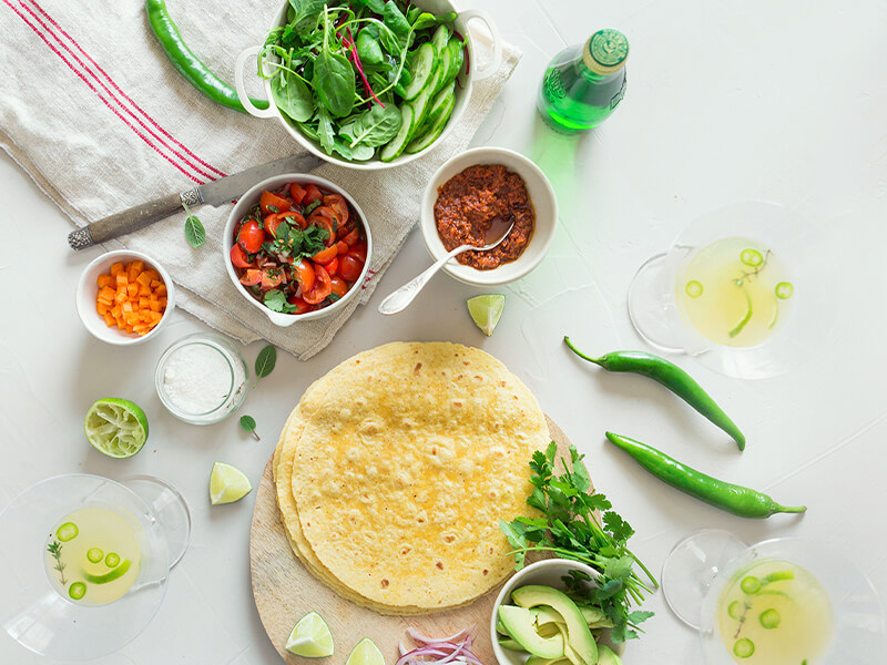 Cách làm tacos rau
